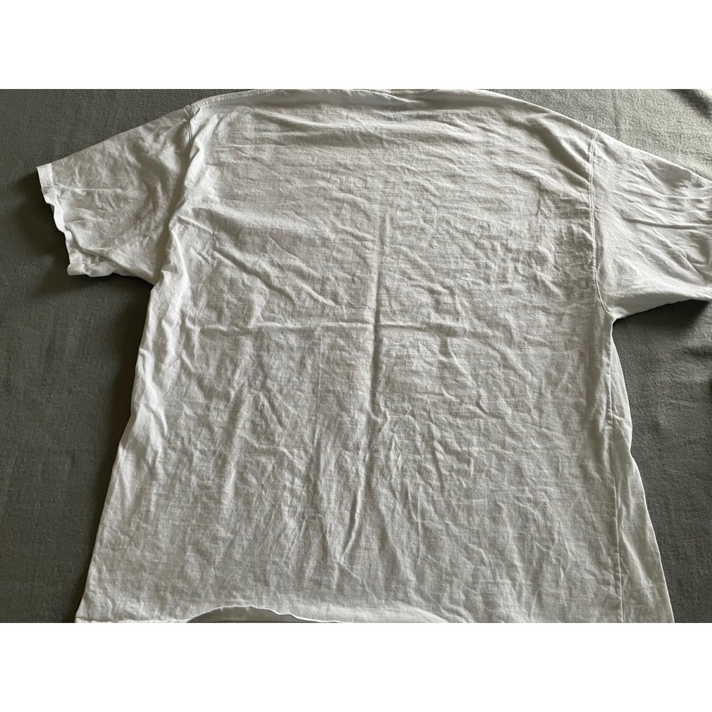 Champion Mens White Short Sleeve T-Shirt Embroidered Logo Crewneck Tee 3XL - Picture 5 of 5